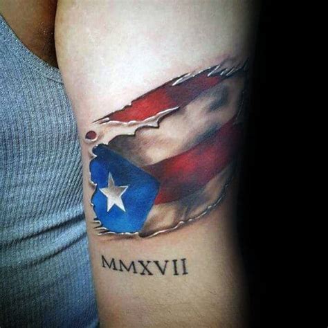 Explore puerto rico themed designs. 50 Puerto Rican Flag Tattoo Ideas For Men - Puerto Rico ...