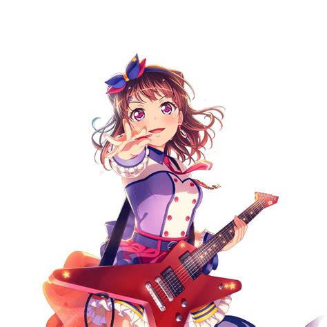 Toyama Kasumi Bang Dream Official Art 1girl Brown Hair Cone Hair