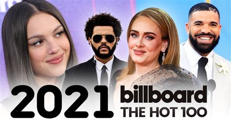 2021년 빌보드 핫100 차트 Top 10 히트곡들 Billboard Hot 100 Top 10 Hits Youtube