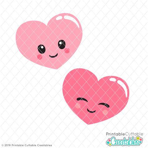 Cute Valentine Hearts FREE SVG Files for Silhouette & Cricut