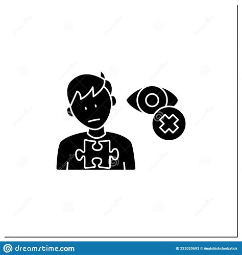 Neurodevelopmental Disorder Glyph Icon Stock Vector Illustration Of