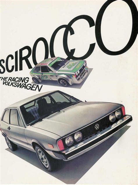 Vw Scirocco The Racing Volkswagen Brochure 1975 Volkswagen Of