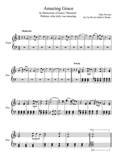 Now he has all the music for various instruments. Amazing Grace sheet music for Piano download free in PDF or MIDI