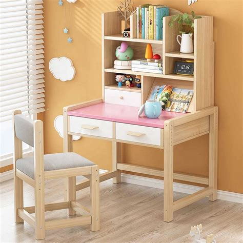 Haichuan Adjustable School 1 Study Desk Kids Study Table Chair Desk For