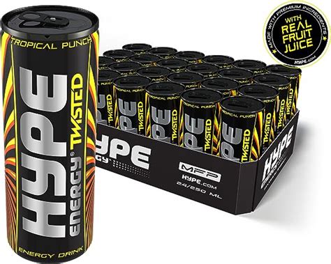 Hype Energy Drinks Hype Energy Twisted 250ml Tropical Punch Fruit Drink