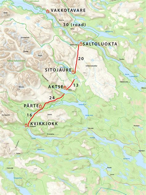 In the winter, there are also opportunities for skiing and snowboarding. Kungsleden Trail Map | Zweden, Reizen