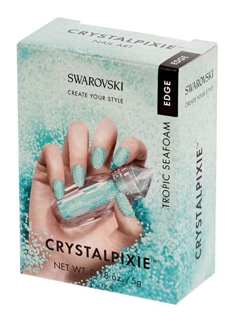 Crystal Pixie Edge Diy Chiodo Design Con Cristalli Swarovski Nail Box Pixie Tropic Seafoam