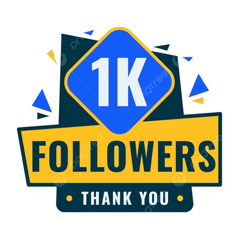 1k Social Media Followers Thank You Celebration Banner Vector One