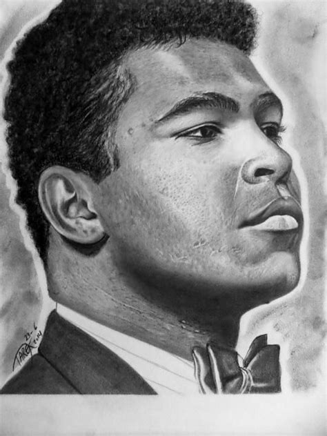 Muhammad Ali Drawing Pencil Sketch Colorful Realistic Art Images