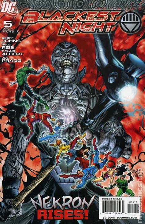 Blackest Night 2009 5d Dc Comics Book Cover Art Super Heroes Villians