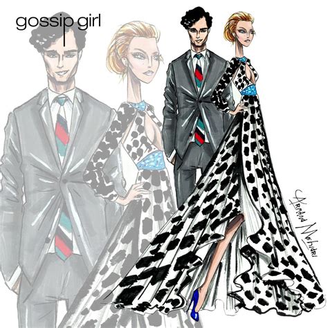 Dan And Serena Gossip Girl By Armand Mehidri Fashion Sketches