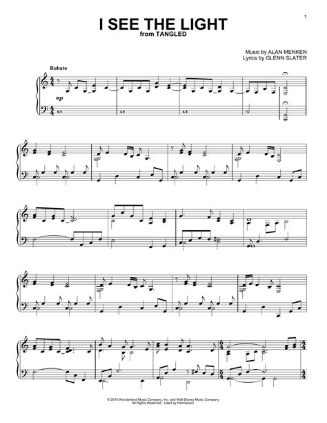 The letter notes sheets posted on this blog are aimed at beginner musicians, most of them are simplified versions of the original songs, in order to make it easier to play. I See The Light (from Disney's Tangled) (Piano Solo ...