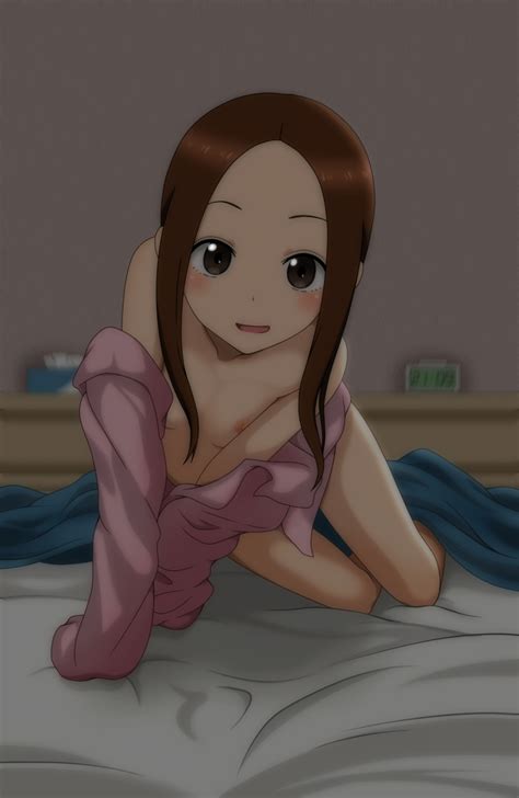 Aki Yunkana Takagi San Karakai Jouzu No Takagi San Highres 10s 1girl Alarm Clock Bed