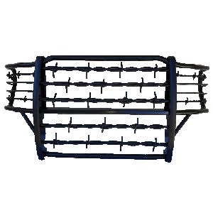 These bottle brush style guards are surprisingly durable and can be simply placed directly into existing gutters to. Big Barb Wire Grill Guards | Cave Creek Designs | Grill ...