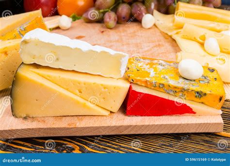 Delicious Assortment Of Different Cheeses Stock Image Image Of