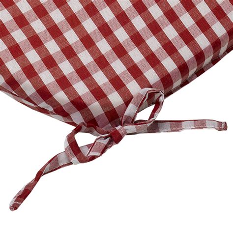 Showing results for 16 inch round chair cushions. Gingham Check Tie On Seat Pad 16" x 16" Kitchen Outdoor ...