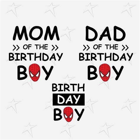 Birthday Boy Spiderman SVG PNG DXF. Fichiers de | Etsy