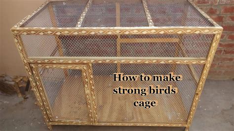 How To Make Wooden Cage For Birds Strong Cage Youtube