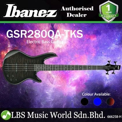 Ibanez Gsr Qa String Okoume Body Electric Bass Guitar Transparent