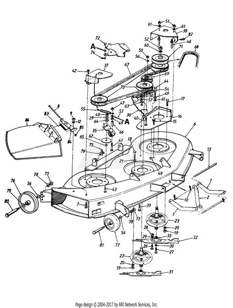 Mtd Ranch King Mdl 130 800h205 Parts Diagram For 46 Mowing Deck