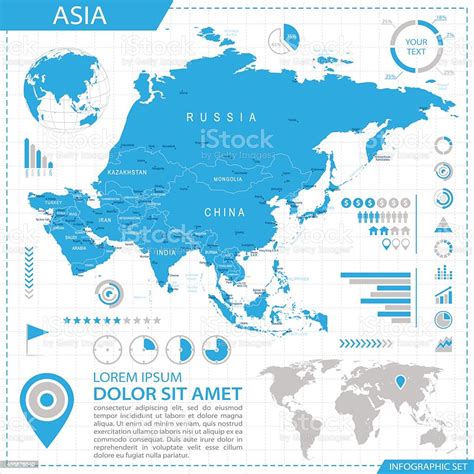 Vetores De Ásiainfográfico Mapailustração E Mais Imagens De Mapa Mapa