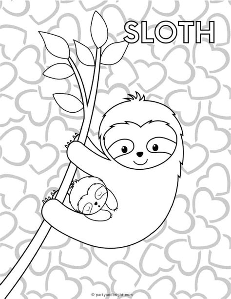 Printable Sloth Coloring Pages Printable World Holiday