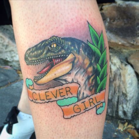 Clever Girl Jurassic Park Tattoo Done By Matt Robinson In Vacaville Ca