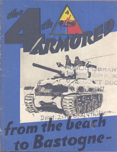 Story Of The 4th Armored Division The Genealogy Center Presents Our