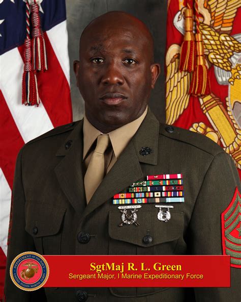 I Marine Expeditionary Force Sergeant Major Ronald L Green Selected As