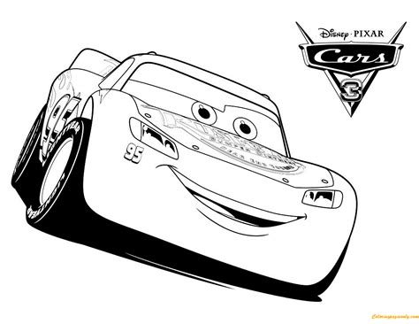 Grab free printable coloring pages of lightning mcqueen, jackson storm, and cruz ramirez from the new disney pixar film cars 3! Cars 3 Lightning McQueen Coloring Pages - Cartoons ...