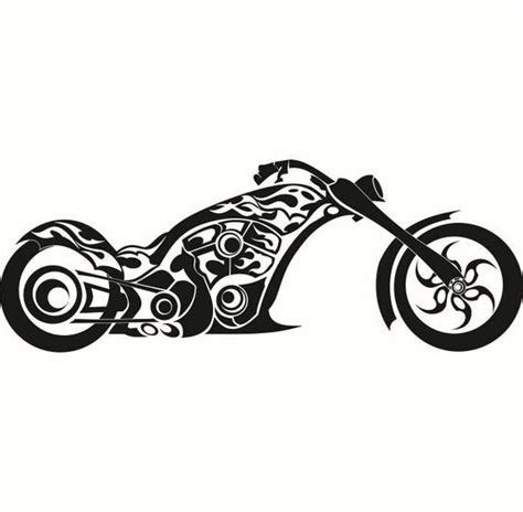Motorcycle 9 Chopper Outlaw Bike Biker Flames Shop Logo Svg
