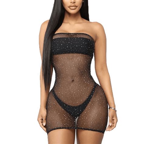 Bagilaanoe Women Sheer Mesh Bikini Cover Up Fishnet Summer Beach