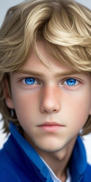 Premium Ai Image A Boy With Blue Eyes