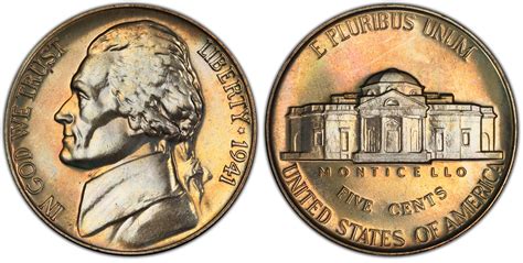 1941 5c Proof Jefferson Nickel Pcgs Coinfacts