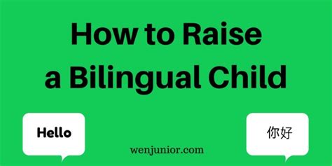 How To Raise A Bilingual Child Wenjunior