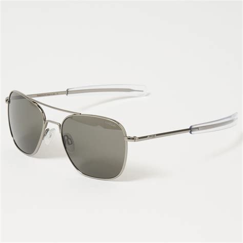 Randolph Aviator Sunglasses Gun Metal Af145