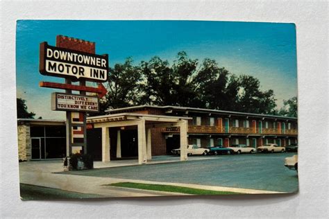 1970s Chrome Post Card Downtowner Motor Inn Florence Sc Etsy