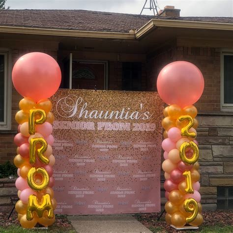 Prom Step And Repeat Backdrop In Rose Gold Prom Backdrops Prom