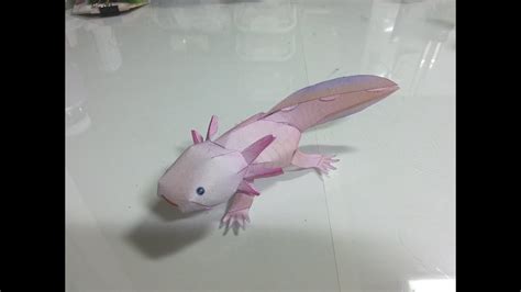Paper Craft Axolotl 입체종이접기 우파루파 Youtube