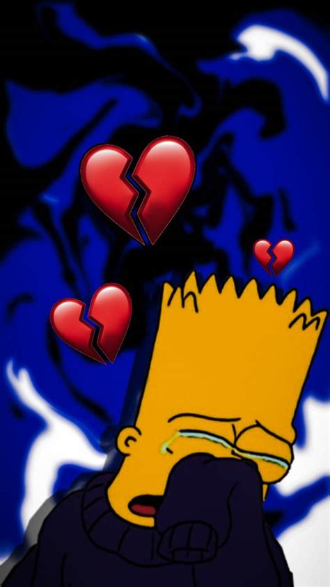 1080x1080 Sad Heart Bart Bart Simpson Sad 800x800 Download Hd Wallpaper Wallpapertip Bart