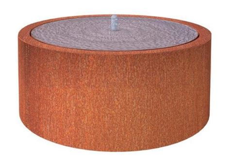 Corten Round Fountain Watertable Rusty D100 H40 Cm From £132479