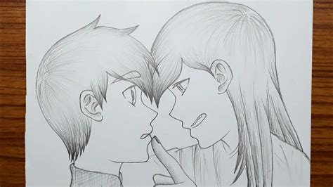 Anime Girl And Boy Drawing