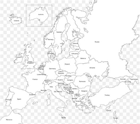 Map Of Europe In Black And White