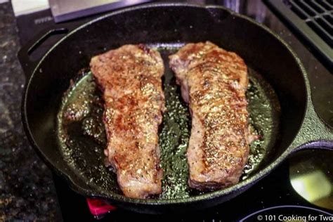 Pan Seared Oven Roasted Strip Steak Cooking For Two