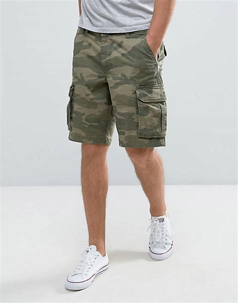 Hollister Cargo Shorts In Camo Print Asos