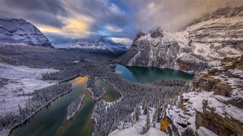 Lake Ohara Yoho National Park Wallpaper Backiee