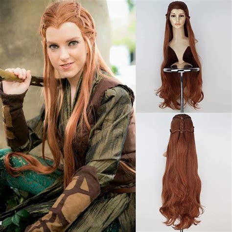 Film Le Hobbit Le Seigneur Des Anneaux Elfe Tauriel Cosplay Perruque Pour Femme Cheveux Bruns