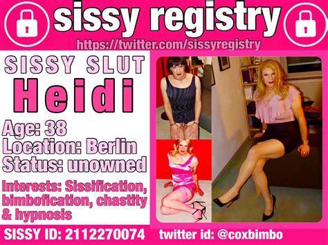 Sissy Registry On Twitter Please Like Retweet To Help This Sissy Slut Reach Her Full