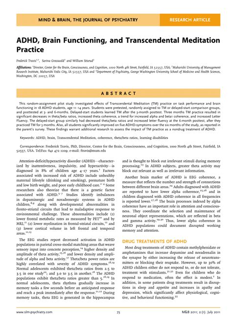 (of course, it always comes back to you, doesn't it??!) finally, use external rewards if needed. (PDF) ADHD, Brain Functioning, and Transcendental Meditation Practice