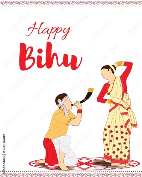 Vector Illustration Of Happy Bihu Assamese New Year Indian
